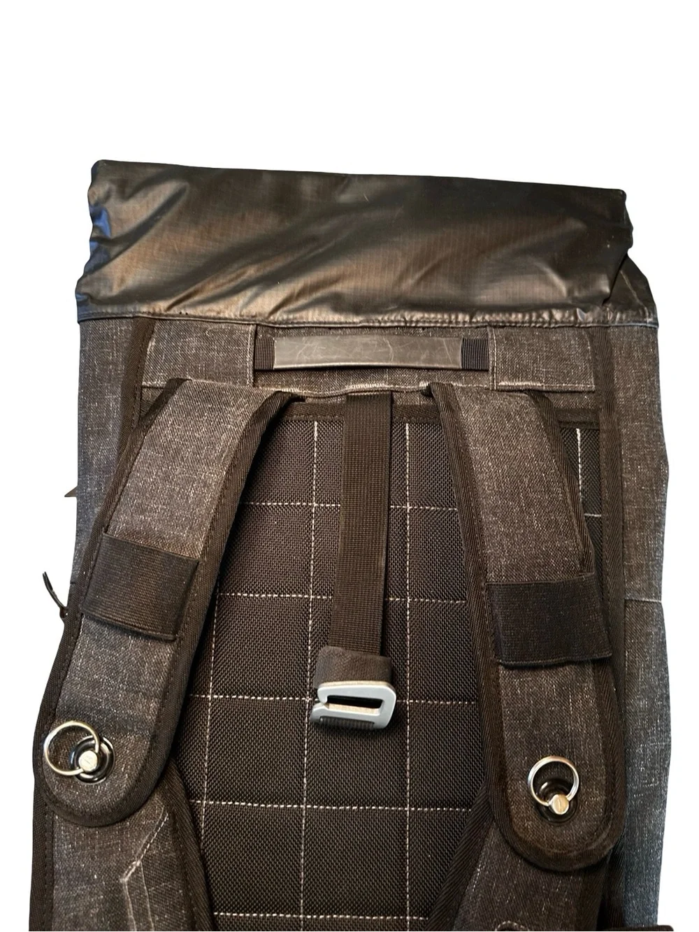 Velomacchi Speedway 28L Roll Top Motorcycle Backpack Waterproof Charcoal Gray